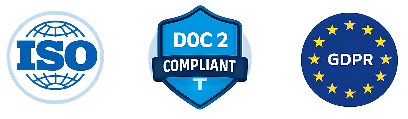 ISO 27001, SOC 2, GDPR
