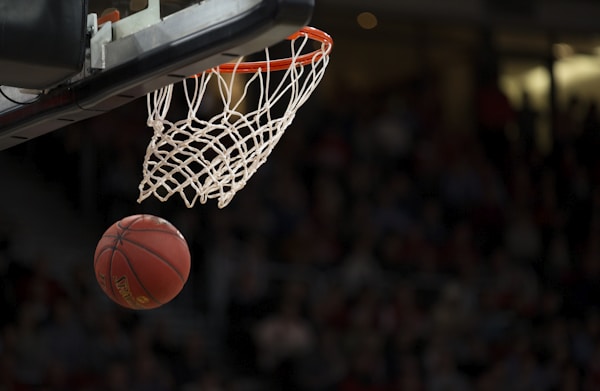 Basketball player with ball