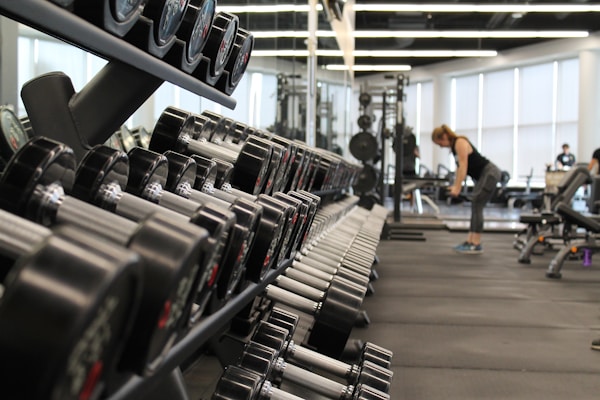 Man training in the gym